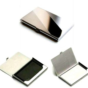 au-business-card-holder-case-metal-cover-id-name-silver-stainless-steel-credit